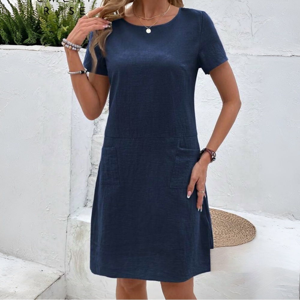 Emery Rose Women’s 100% Cotton Dress Sz Medium Casual Unlined with Pockets